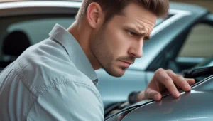 Обнаружил вмятину на машине